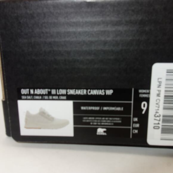 NEW Sorel Out N About III Low Women's 9 Sneakers Shoes Sea Salt Chalk Cream - Picture 15 of 15